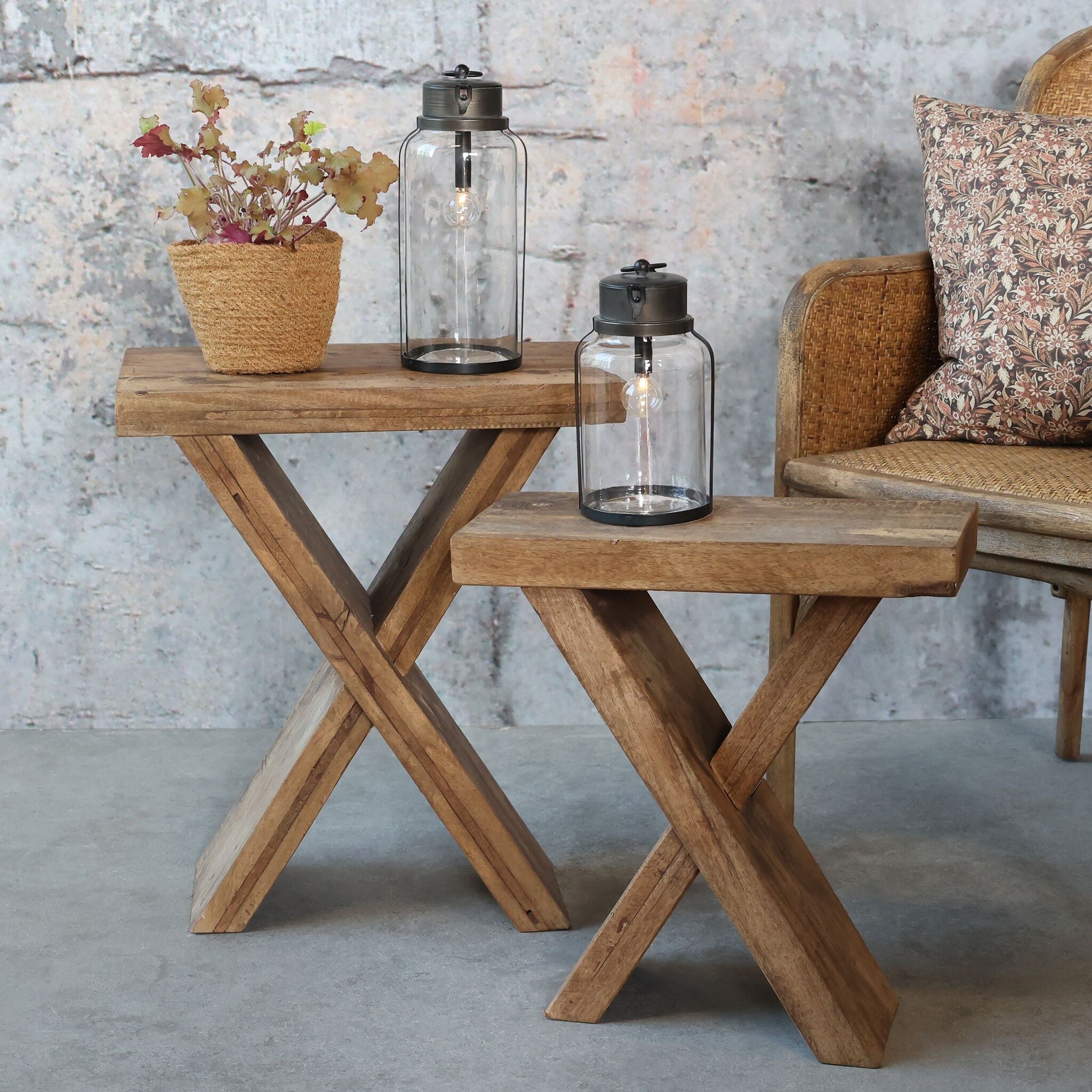 Rene Houtman Bijzettafel Grimaud | Cross | H59 x L50 x D25 cm