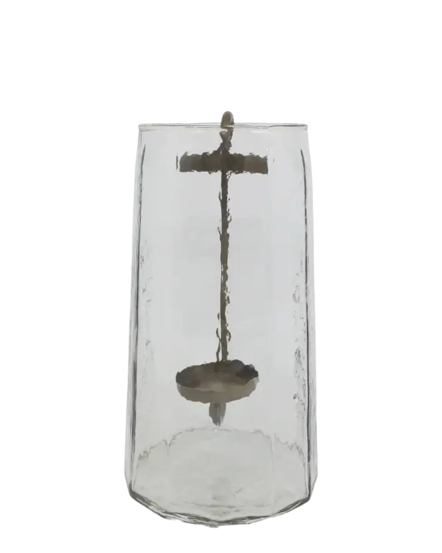 Rene Houtman Windlicht Met Messing Kaarshouder – Ø20 × H36 cm