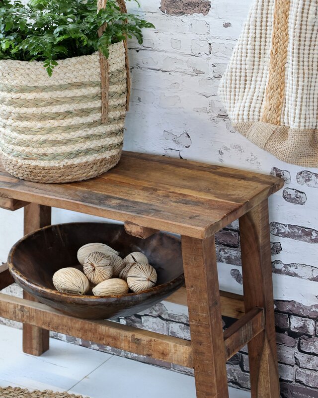Rene Houtman Houten Bankje Grimaud | H50 x L60 x D30 cm