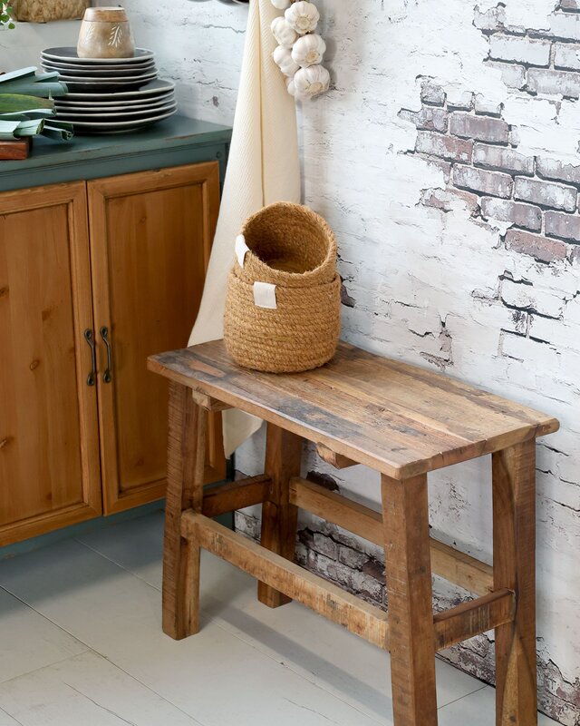 Rene Houtman Houten Bankje Grimaud | H50 x L60 x D30 cm