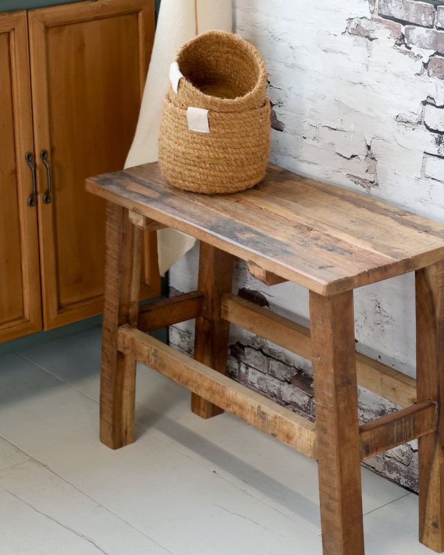 Rene Houtman Houten Bankje Grimaud | H50 x L60 x D30 cm