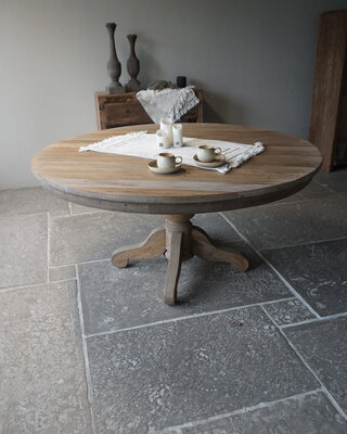 Rene Houtman Ronde Oud Eiken Eettafel – Ø160 x H79 cm