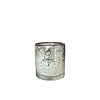 Windlicht Stone met Kaars – Ø7 x H8 cm