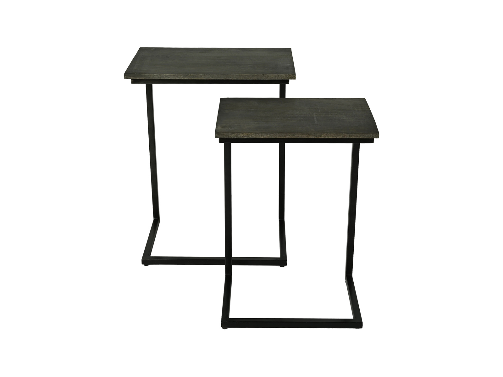 Rene Houtman Bijzettafel Set van 2 Old Brown –L 46 x B31 x H61 cm & L40 x B28 x H56 cm