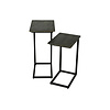 Bijzettafel Set van 2 Old Brown – L42 x B31 x H61 cm & L40 x B28 x H56 cm