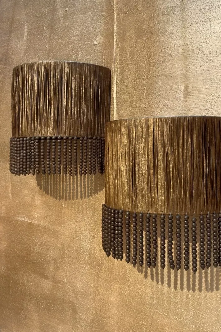 Hoffz Wandlamp Priya | Raffia | B37 x H37