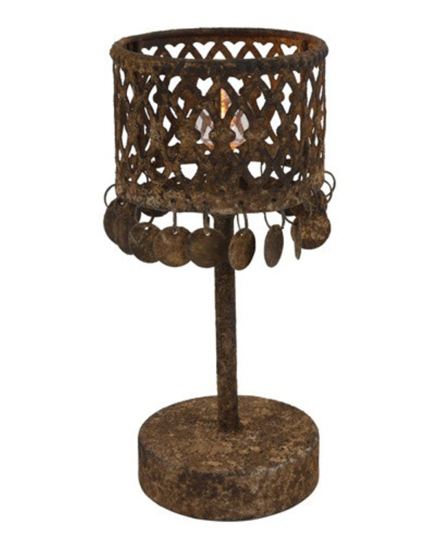 Rene Houtman Tafellamp Met Munten S | Roest | H23,5 x D11 cm