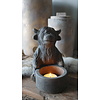 Waxinelichthouder Scotty – Brown – Ø 17 x H 16 cm