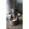 Waxinelichthouder Scotty – Brown – Ø 13 x H 13 cm