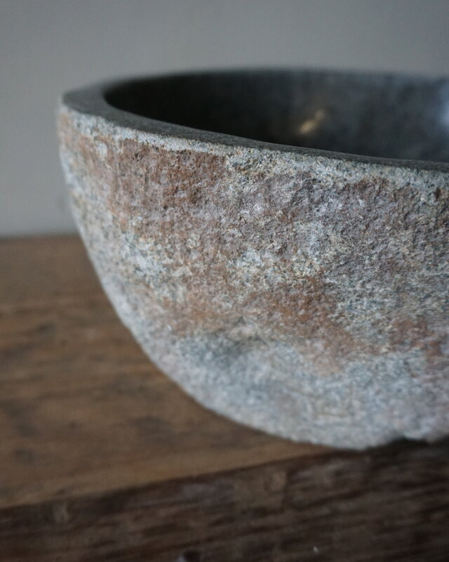 Rene Houtman Kleine Stenen Waskom Riviersteen B25 x D21 x H13 Cm