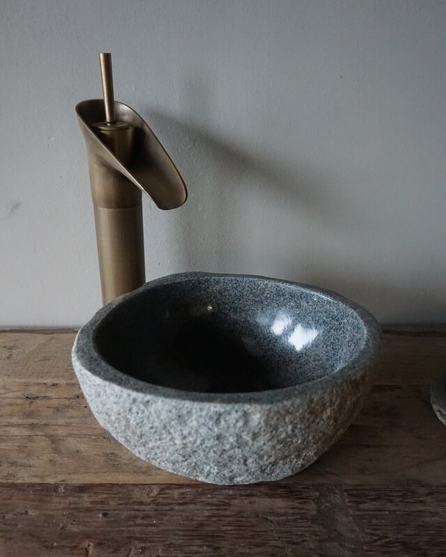 Rene Houtman Kleine Stenen Waskom Riviersteen B25 x D21 x H13 Cm