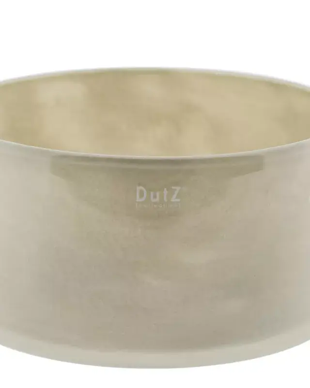 DutZ Glazen Schaal Bowl Cylinder – Taupe – Ø25 x H13 cm