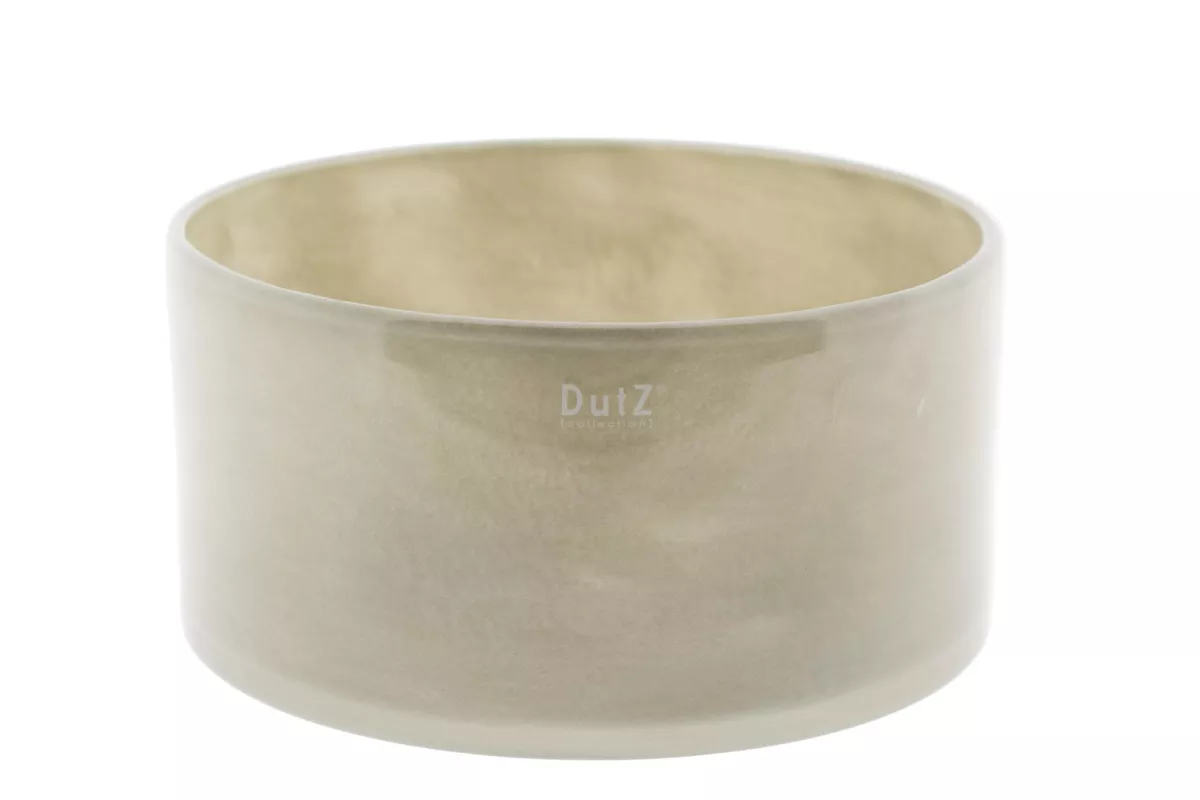 DutZ Glazen Schaal Bowl Cylinder – Taupe – Ø25 x H13 cm