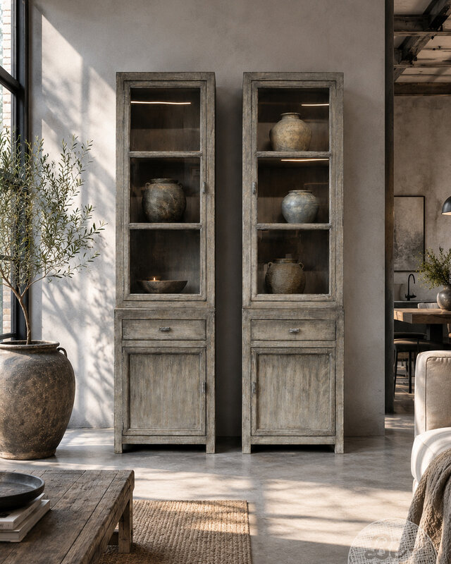 be-uniq Vitrinekast Smal | Links | Patine Collection