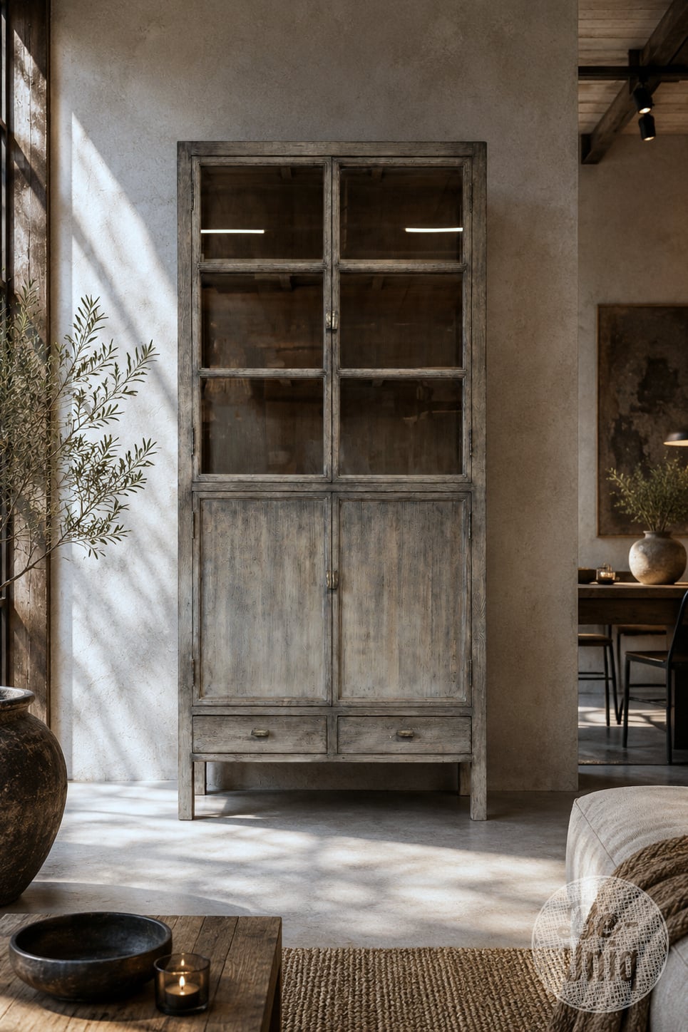 be-uniq Vitrinekast 4-Deurs | Paneel | Patine Collection
