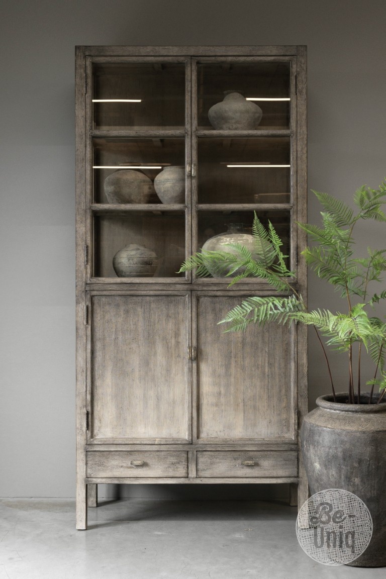 be-uniq Vitrinekast 4-Deurs | Paneel | Patine Collection