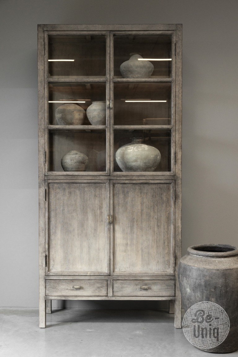 be-uniq Vitrinekast 4-Deurs | Paneel | Patine Collection