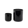 Kaarsenglas Cup – Zwart – Ø8 x  H9 cm