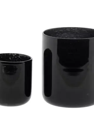 DutZ Kaarsenglas Cup – Zwart – Ø8 x H9 cm