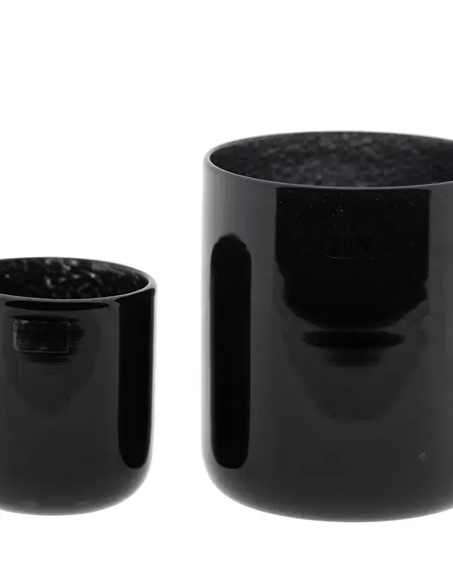 DutZ Kaarsenglas Cup – Zwart – Ø8 x H9 cm
