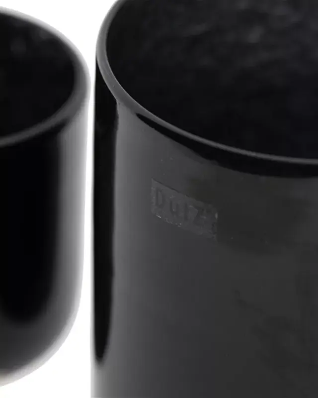 DutZ Kaarsenglas Cup – Zwart – Ø8 x H9 cm