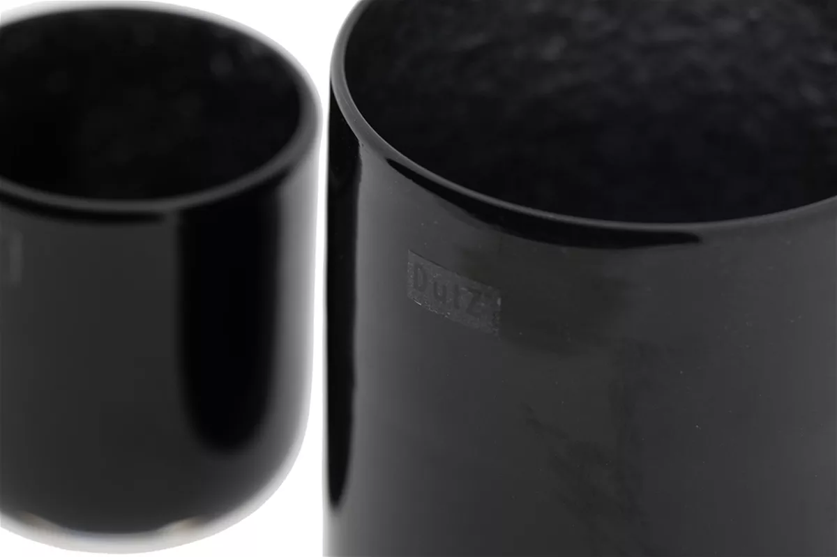 DutZ Kaarsenglas Cup – Zwart – Ø8 x H9 cm