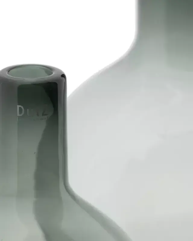 DutZ Glazen Vaas Bottle Eleganza – Grey – Ø21 x H30 cm