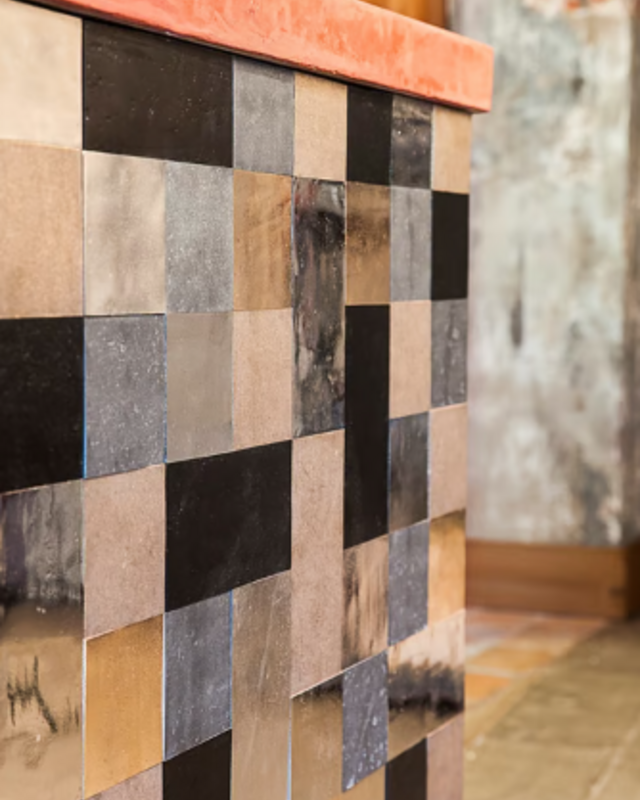 Dauby TEGEL PURE TILES | VEROUDERD IJZER - ZWART (VO) | 10x10 cm