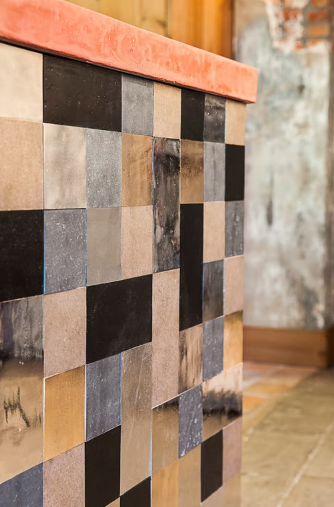 Dauby TEGEL PURE TILES | VEROUDERD IJZER - ZWART (VO) | 10x10 cm