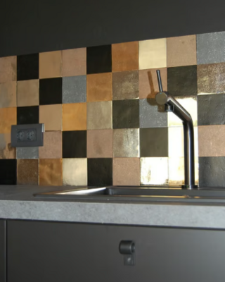 Dauby TEGEL PURE TILES | RUW BRONS GEPOLIJST (RBP) | 10x10cm