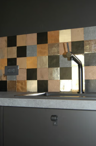 Dauby TEGEL PURE TILES | RUW BRONS GEPOLIJST (RBP) | 10x10cm