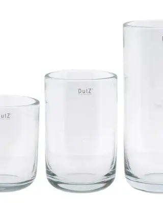 DutZ DutZ Glazen Vaas Flowervase – Clear – Ø14,5 x H34 cm