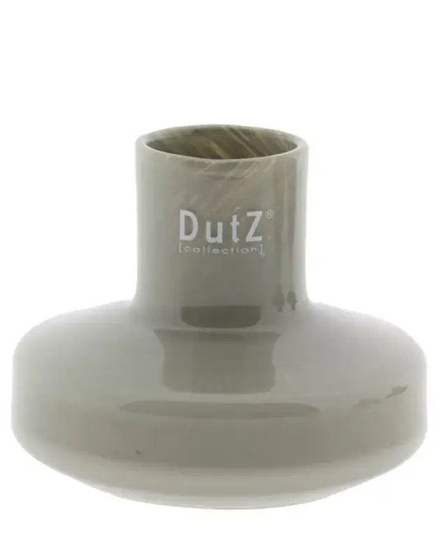 DutZ DutZ Glazen Vaas Alexa – Taupe – Ø12 x H10 cm