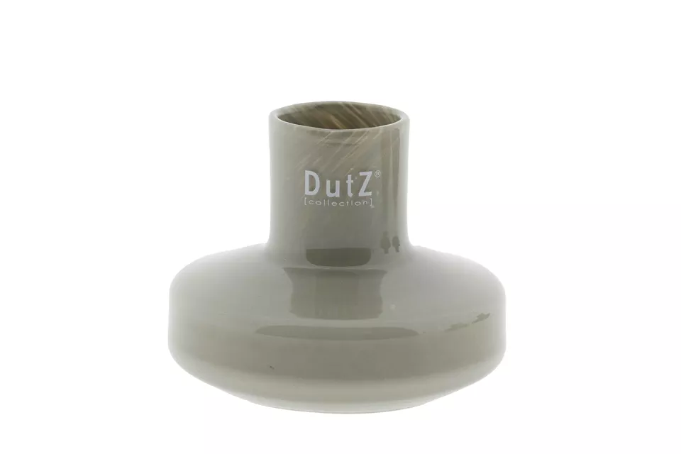 DutZ DutZ Glazen Vaas Alexa – Taupe – Ø12 x H10 cm