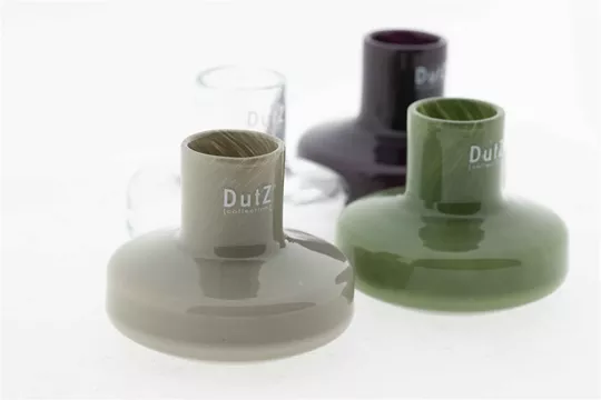 DutZ DutZ Glazen Vaas Alexa – Taupe – Ø12 x H10 cm