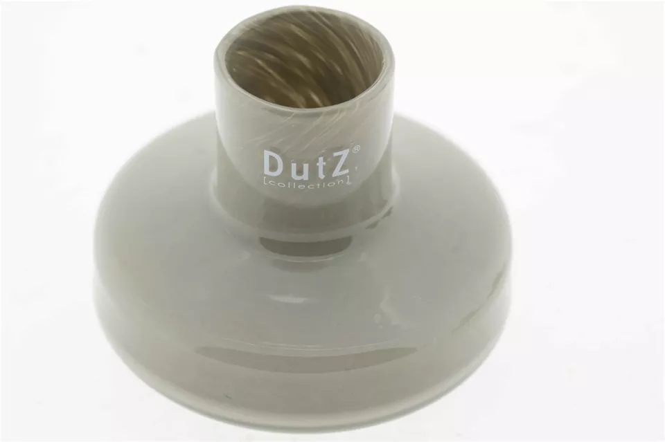 DutZ DutZ Glazen Vaas Alexa – Taupe – Ø12 x H10 cm