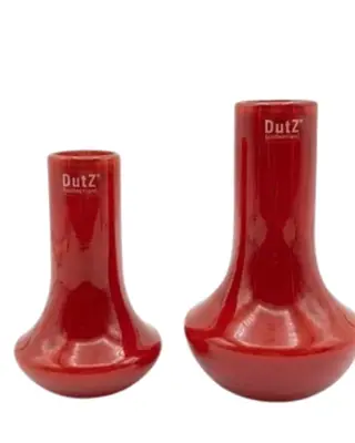 DutZ Glazen Vaas Marco – Rood – Ø10 x H16 cm