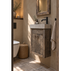 Toiletmeubel Zwevend Oud Eikenhout + Natuursteen Gefrijnd