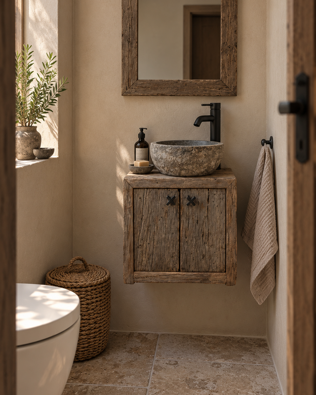 Rene Houtman Toiletset Zwevend Oak - Rivierkom