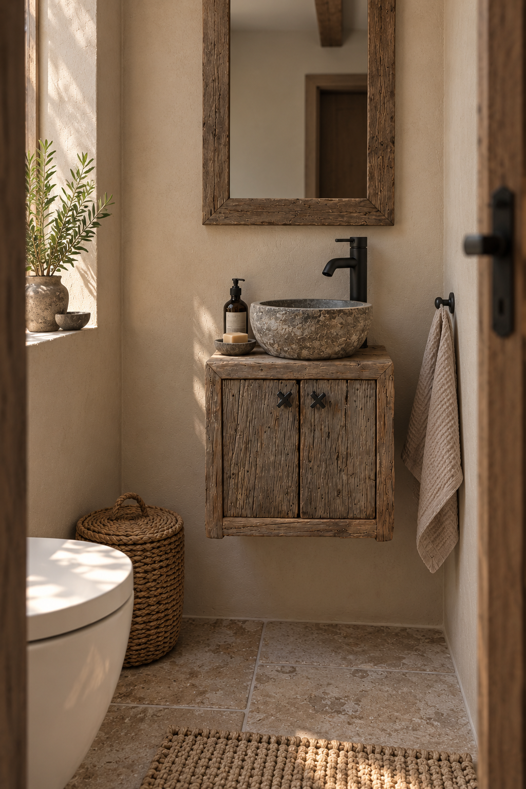 Rene Houtman Toiletset Zwevend Oak - Rivierkom
