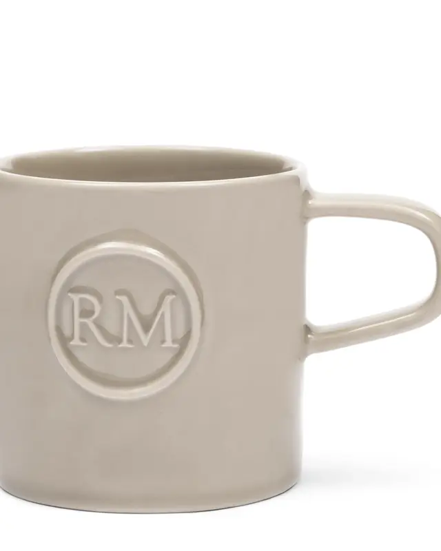 Rivièra Maison Mok – koffie/thee – Beige– Steengoed – Set van 6