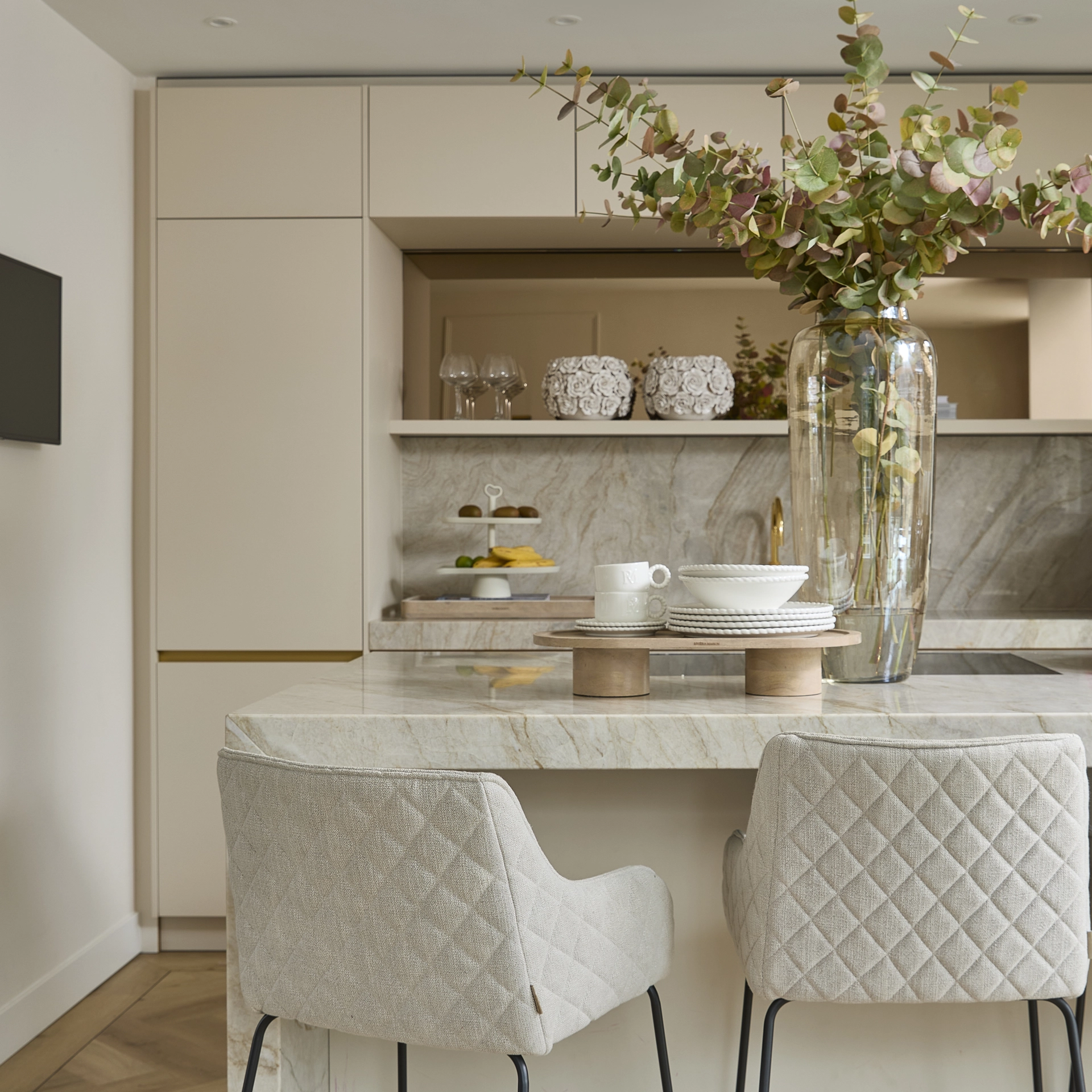 Rivièra Maison Elegant Kop & Schotel – Wit – Porselein – Set van 6