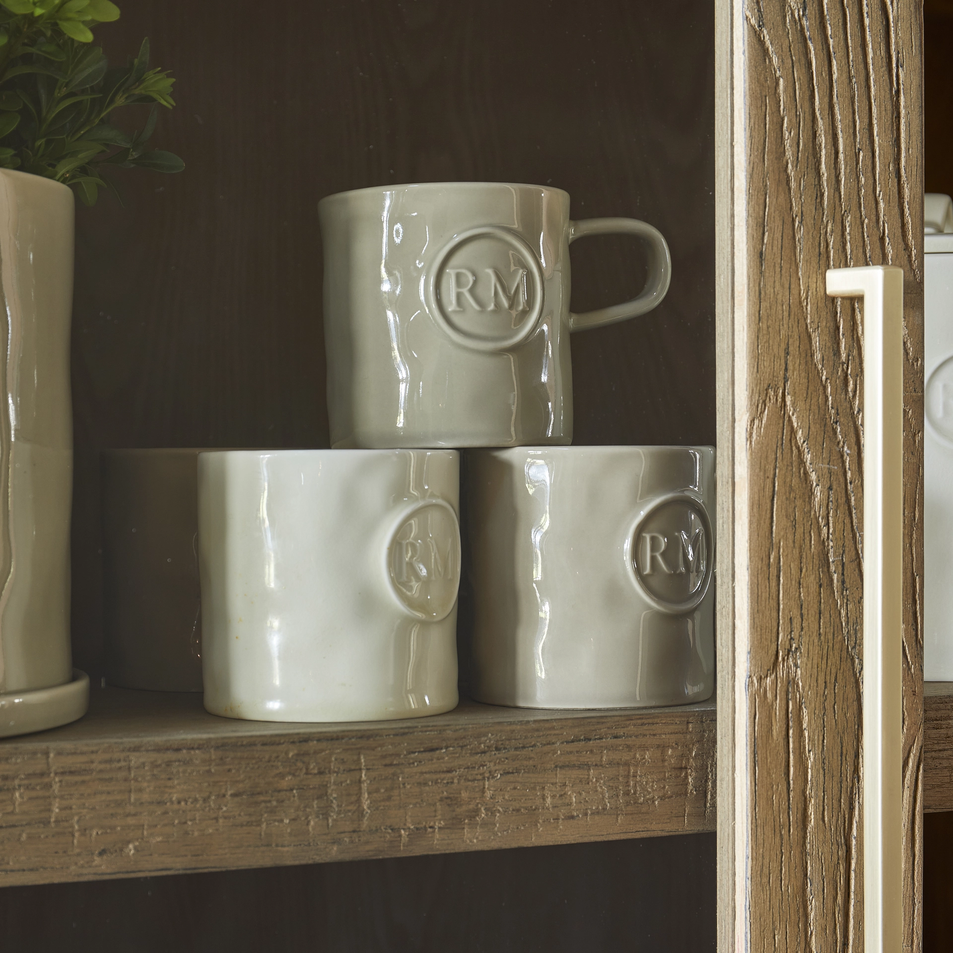 Rivièra Maison Mok – Witte – Koffie/Thee – Porselein – Set van 6