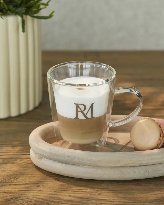 Rivièra Maison Koffie/Thee Glas Dubbelwandig M – Transparant – Set van 6