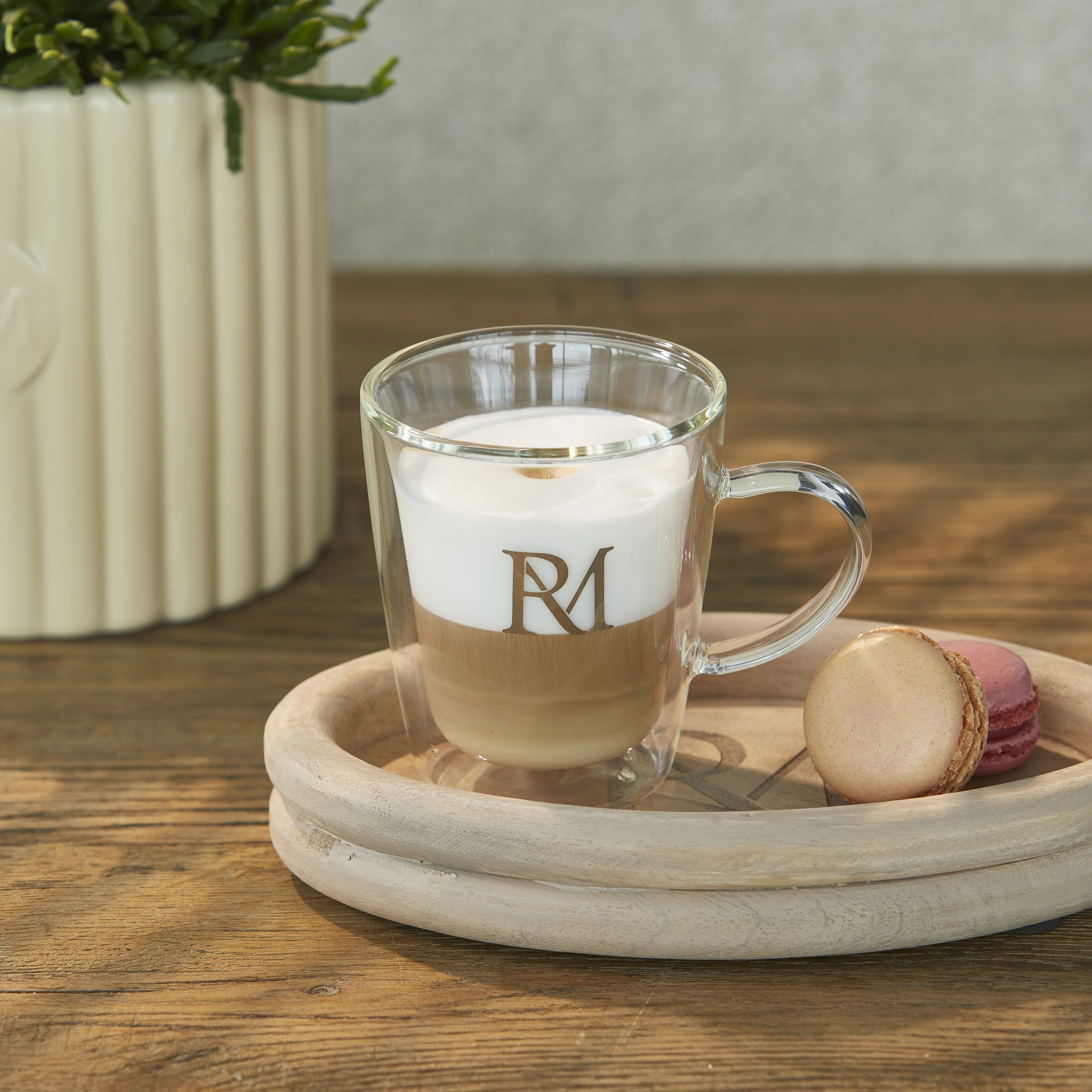 Rivièra Maison Koffie/Thee Glas Dubbelwandig M – Transparant – Set van 6