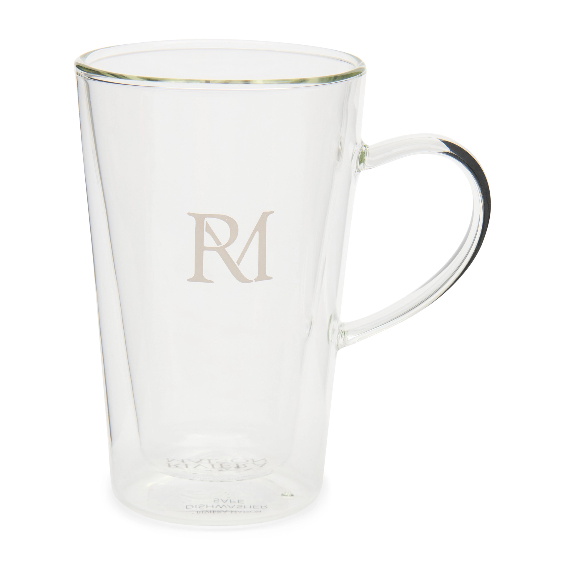 Rivièra Maison Koffie/Thee Glas Dubbelwandig XL – Transparant – Set van 6