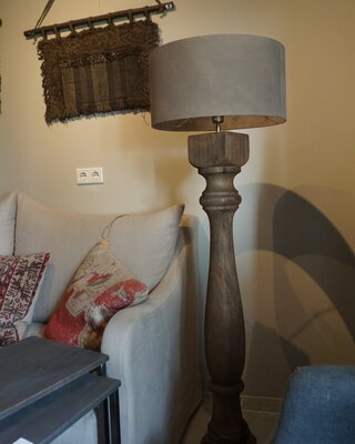 Rene Houtman Vloerlamp Hout – Naturel – L23 x B23 x H125 cm