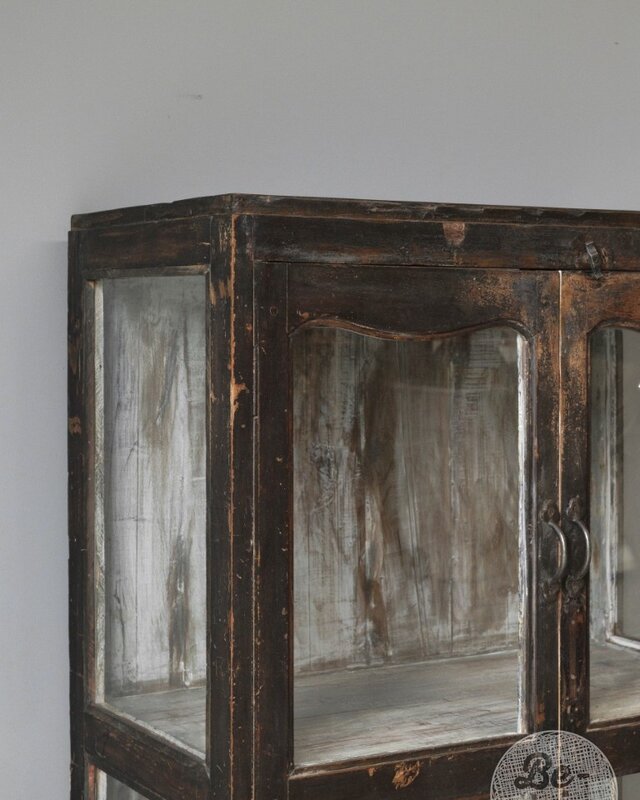 Be-Uniq Oud Glaskastje | India | H123xB79xD40 cm