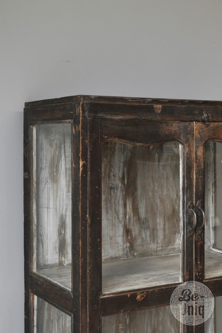 Be-Uniq Oud Glaskastje | India | H123xB79xD40 cm
