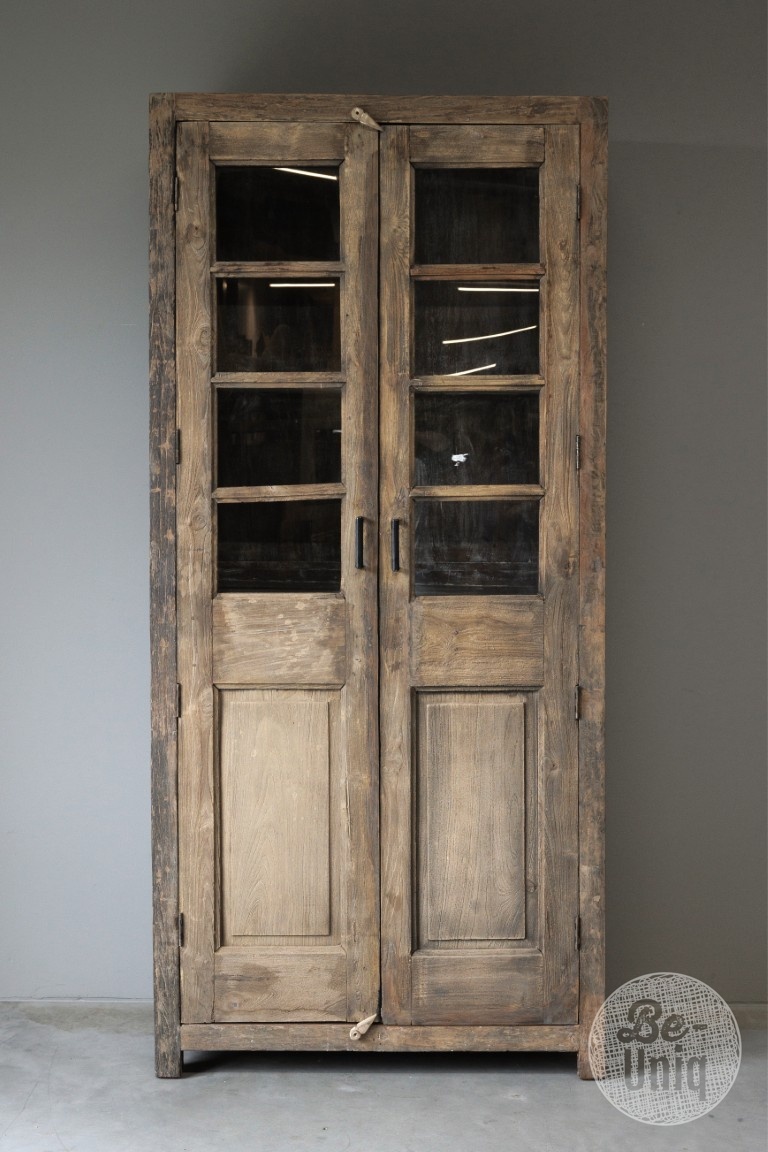 Be-Uniq Oude Vitrinekast | India | H229xB105xD46 cm